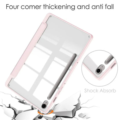 For Samsung Galaxy Tab S9 FE Tablet Case Leather+TPU+Acrylic Stand Cover with Pen Slot