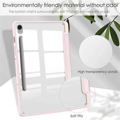 For Samsung Galaxy Tab S9 FE Tablet Case Leather+TPU+Acrylic Stand Cover with Pen Slot