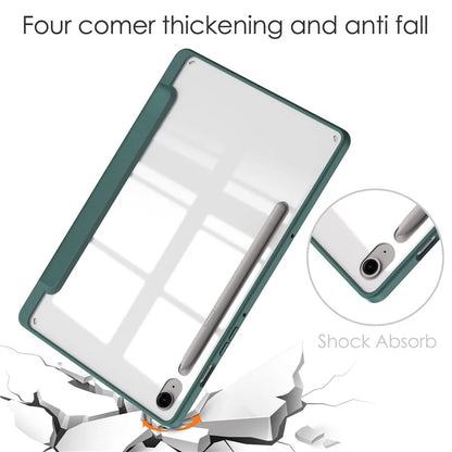 For Samsung Galaxy Tab S9 FE Tablet Case Leather+TPU+Acrylic Stand Cover with Pen Slot