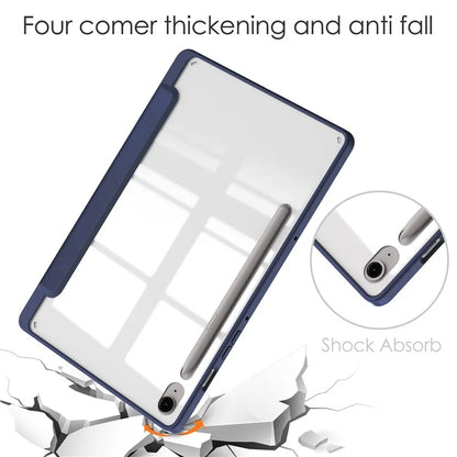 For Samsung Galaxy Tab S9 FE Tablet Case Leather+TPU+Acrylic Stand Cover with Pen Slot