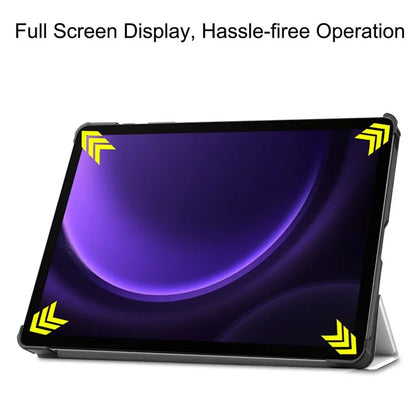 For Samsung Galaxy Tab S9 FE Case Pattern Printing Trifold Stand Tablet Cover