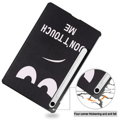 For Samsung Galaxy Tab S9 FE Case Pattern Printing Trifold Stand Tablet Cover