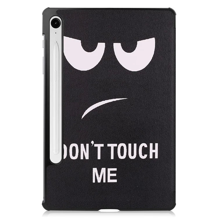 For Samsung Galaxy Tab S9 FE Case Pattern Printing Trifold Stand Tablet Cover