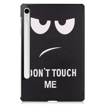 For Samsung Galaxy Tab S9 FE Case Pattern Printing Trifold Stand Tablet Cover