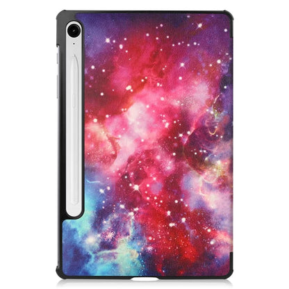 For Samsung Galaxy Tab S9 FE Case Pattern Printing Trifold Stand Tablet Cover