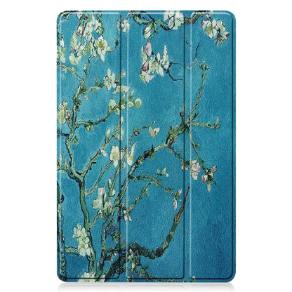For Samsung Galaxy Tab S9 FE Case Pattern Printing Trifold Stand Tablet Cover