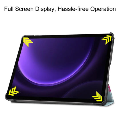 For Samsung Galaxy Tab S9 FE Case Pattern Printing Trifold Stand Tablet Cover