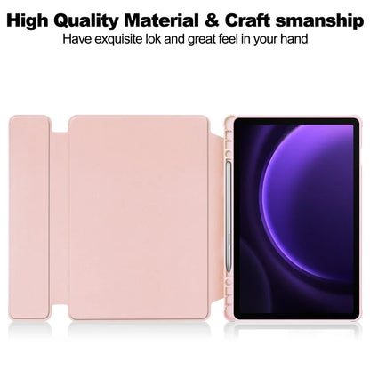 For Samsung Galaxy Tab S9 FE Case Leather+Acrylic Rotary Stand Cover with Bluetooth Keyboard