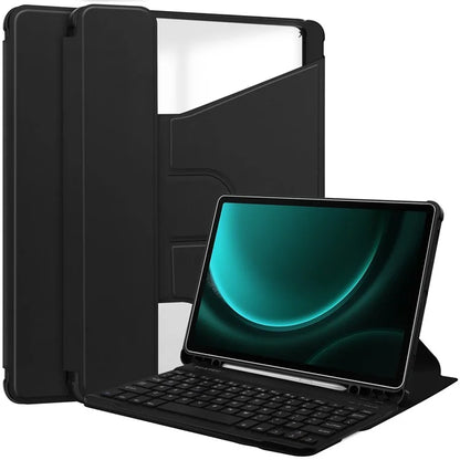 For Samsung Galaxy Tab S9 FE+ Case with Bluetooth Keyboard Rotary Stand Tablet Cover