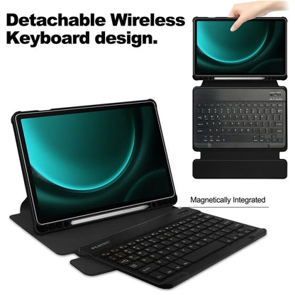 For Samsung Galaxy Tab S9 FE+ Case with Bluetooth Keyboard Rotary Stand Tablet Cover