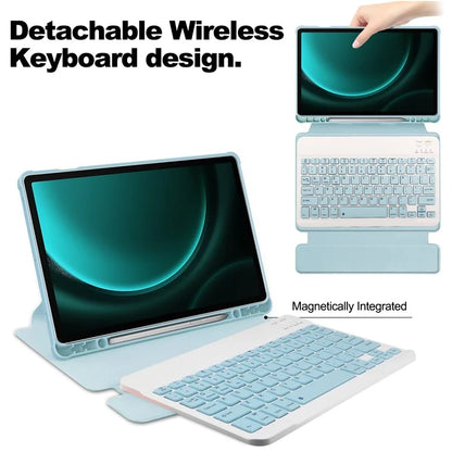 For Samsung Galaxy Tab S9 FE+ Case with Bluetooth Keyboard Rotary Stand Tablet Cover