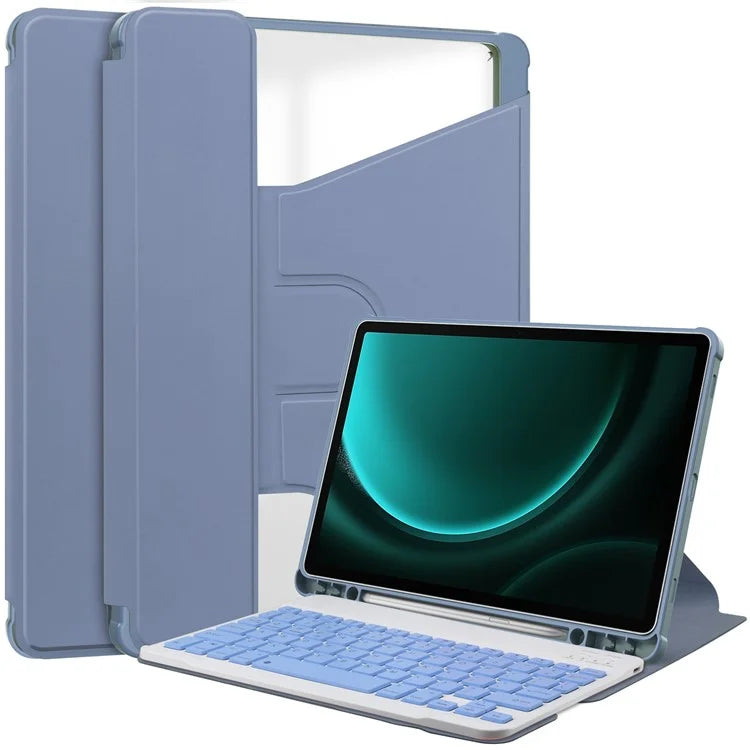 For Samsung Galaxy Tab S9 FE+ Case with Bluetooth Keyboard Rotary Stand Tablet Cover