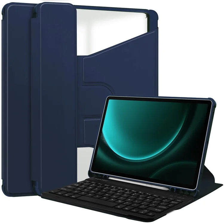 For Samsung Galaxy Tab S9 FE+ Case with Bluetooth Keyboard Rotary Stand Tablet Cover