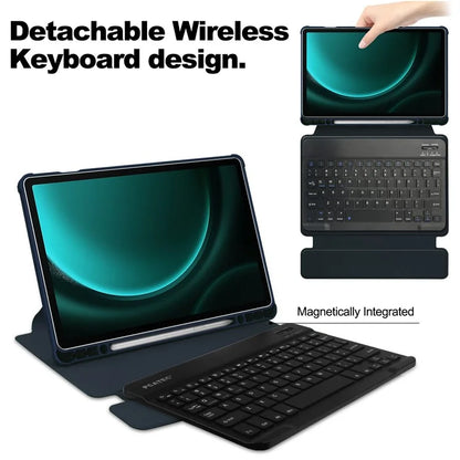 For Samsung Galaxy Tab S9 FE+ Case with Bluetooth Keyboard Rotary Stand Tablet Cover