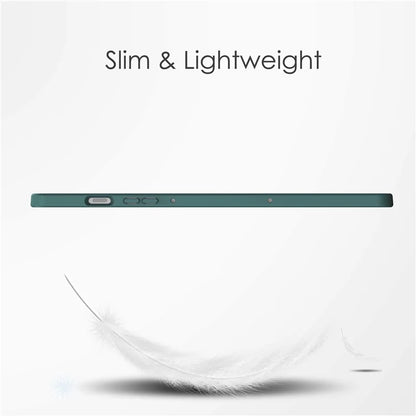 For Samsung Galaxy Tab S9 FE+ Clear Case Pen Slot Tablet Tri-fold Stand Cover