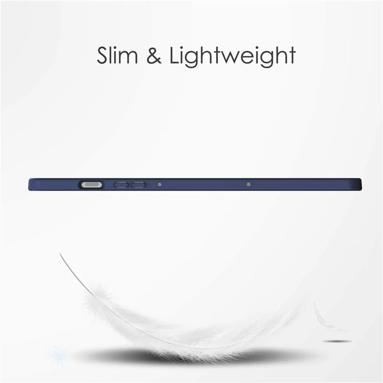 For Samsung Galaxy Tab S9 FE+ Clear Case Pen Slot Tablet Tri-fold Stand Cover