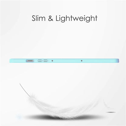 For Samsung Galaxy Tab S9 FE+ Clear Case Pen Slot Tablet Tri-fold Stand Cover