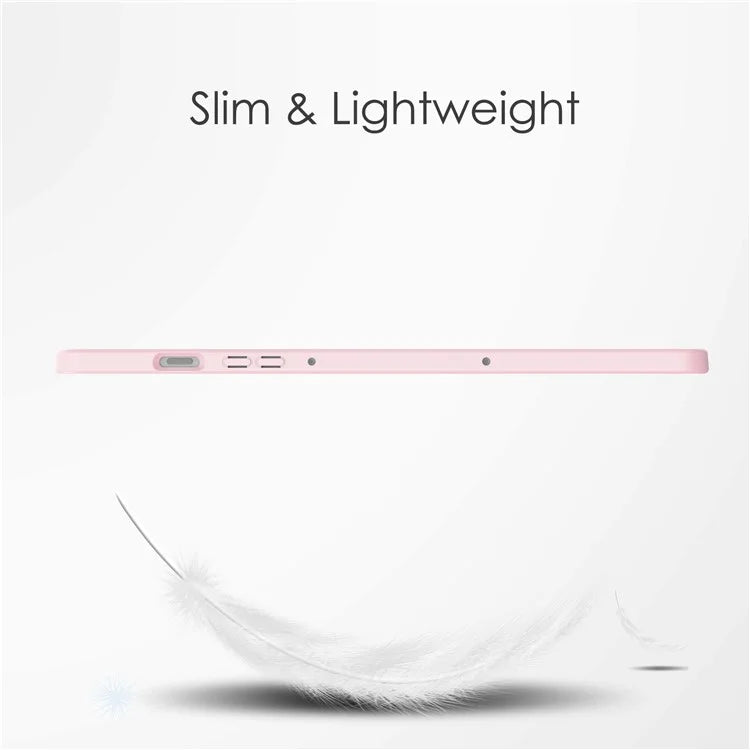For Samsung Galaxy Tab S9 FE+ Clear Case Pen Slot Tablet Tri-fold Stand Cover