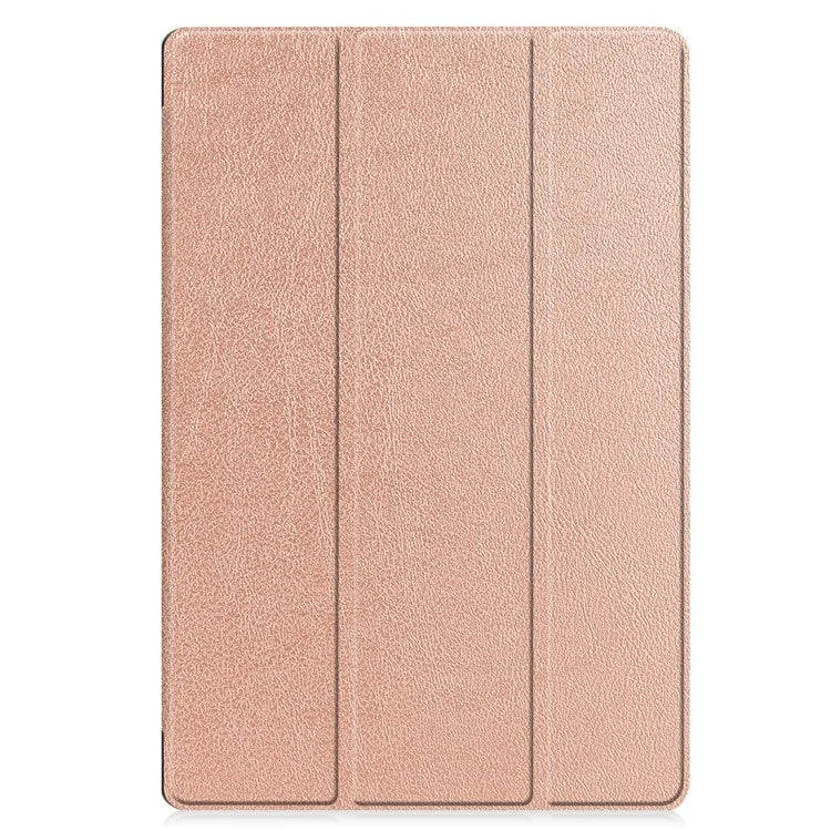 For Samsung Galaxy Tab S9 FE+ Leather Case Tablet Cover with Tri-fold Stand