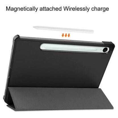 For Samsung Galaxy Tab S9 FE Case Tri-fold Stand PU Leather Tablet Cover