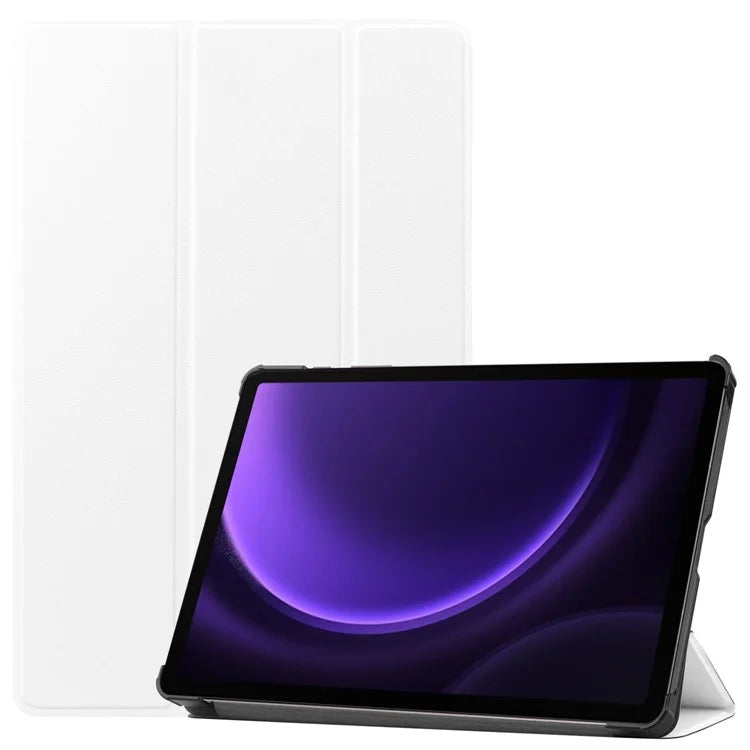 For Samsung Galaxy Tab S9 FE Case Tri-fold Stand PU Leather Tablet Cover