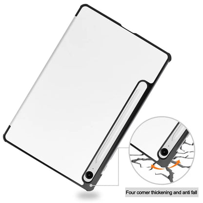 For Samsung Galaxy Tab S9 FE Case Tri-fold Stand PU Leather Tablet Cover