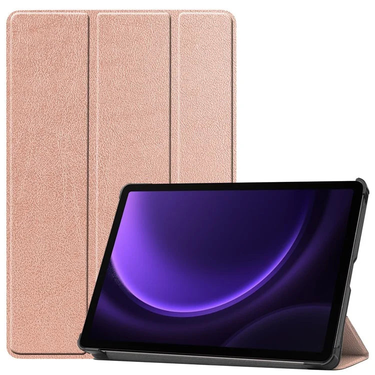 For Samsung Galaxy Tab S9 FE Case Tri-fold Stand PU Leather Tablet Cover