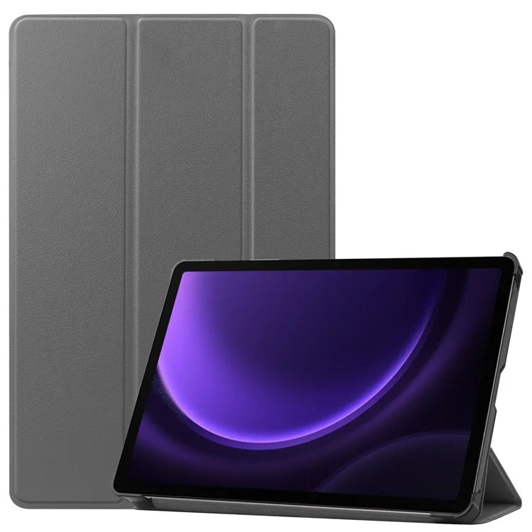 For Samsung Galaxy Tab S9 FE Case Tri-fold Stand PU Leather Tablet Cover