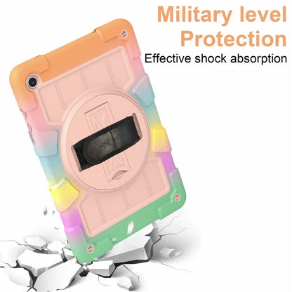 For Samsung Galaxy Tab A9+ Rugged Kickstand Cover TPU+PC Tablet Case with Shoulder Strap