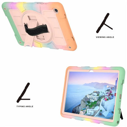 For Samsung Galaxy Tab A9+ Rugged Kickstand Cover TPU+PC Tablet Case with Shoulder Strap