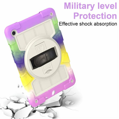 For Samsung Galaxy Tab A9+ Rugged Kickstand Cover TPU+PC Tablet Case with Shoulder Strap
