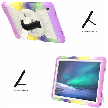 For Samsung Galaxy Tab A9+ Rugged Kickstand Cover TPU+PC Tablet Case with Shoulder Strap