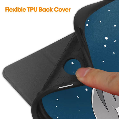 For Samsung Galaxy Tab A9+ Case Pattern Printing PU Leather Tri-fold Stand Cover with Pen Slot