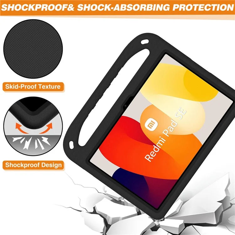 For Xiaomi Redmi Pad SE Case Hand Grip Anti-drop EVA Tablet Kickstand Cover