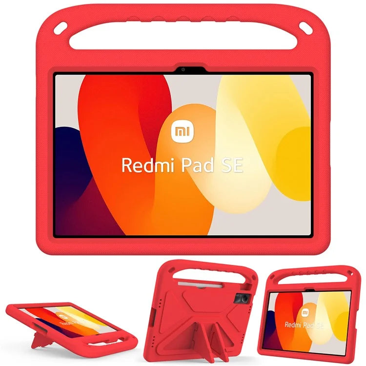 For Xiaomi Redmi Pad SE Case Hand Grip Anti-drop EVA Tablet Kickstand Cover