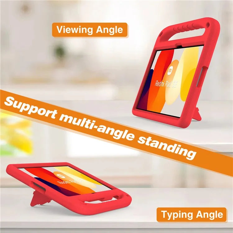 For Xiaomi Redmi Pad SE Case Hand Grip Anti-drop EVA Tablet Kickstand Cover