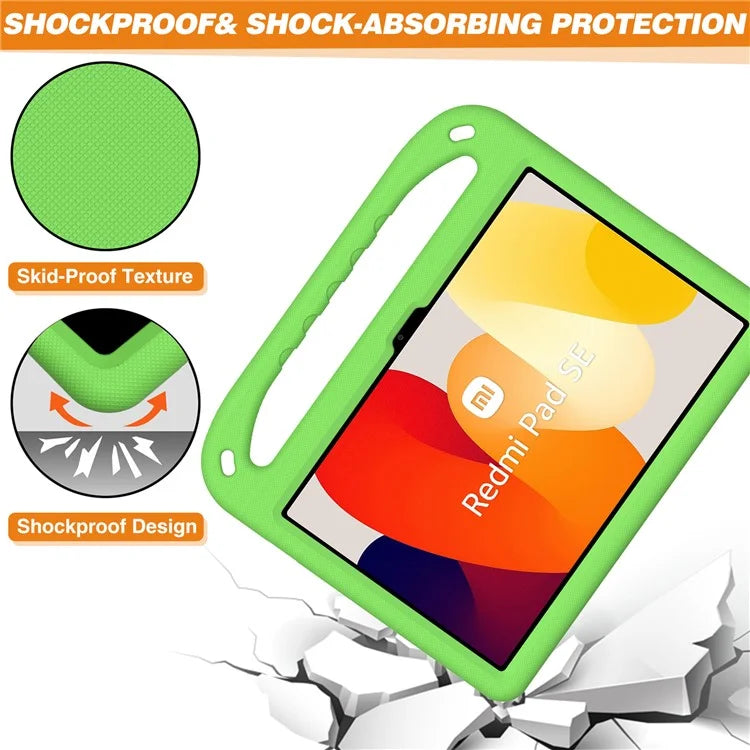 For Xiaomi Redmi Pad SE Case Hand Grip Anti-drop EVA Tablet Kickstand Cover