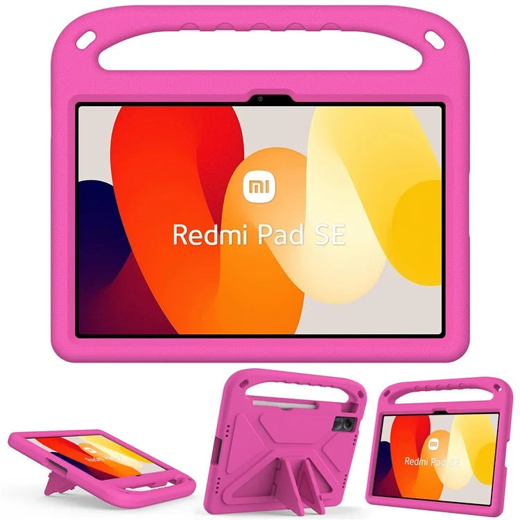 For Xiaomi Redmi Pad SE Case Hand Grip Anti-drop EVA Tablet Kickstand Cover
