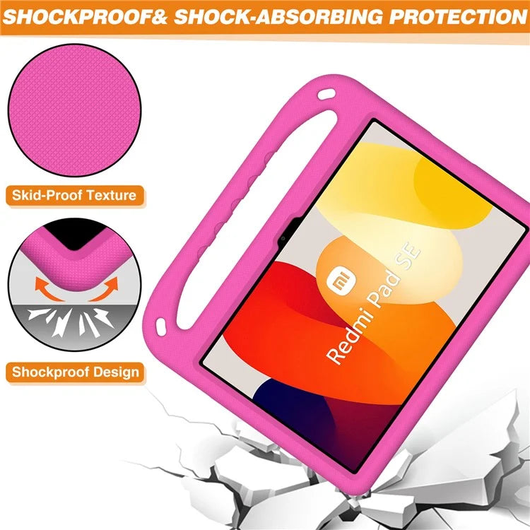 For Xiaomi Redmi Pad SE Case Hand Grip Anti-drop EVA Tablet Kickstand Cover