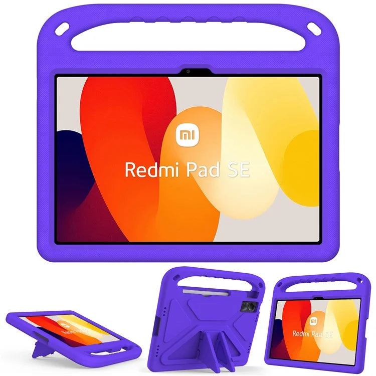 For Xiaomi Redmi Pad SE Case Hand Grip Anti-drop EVA Tablet Kickstand Cover