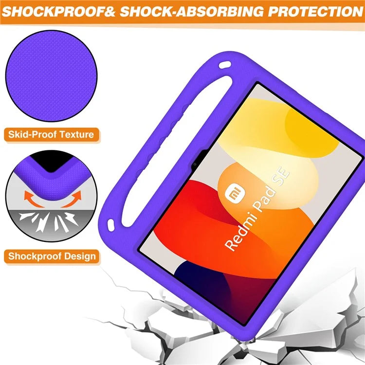 For Xiaomi Redmi Pad SE Case Hand Grip Anti-drop EVA Tablet Kickstand Cover
