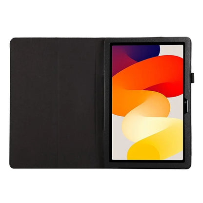 For Xiaomi Redmi Pad SE PU Leather Tablet Case Litchi Texture Bi-fold Stand Cover