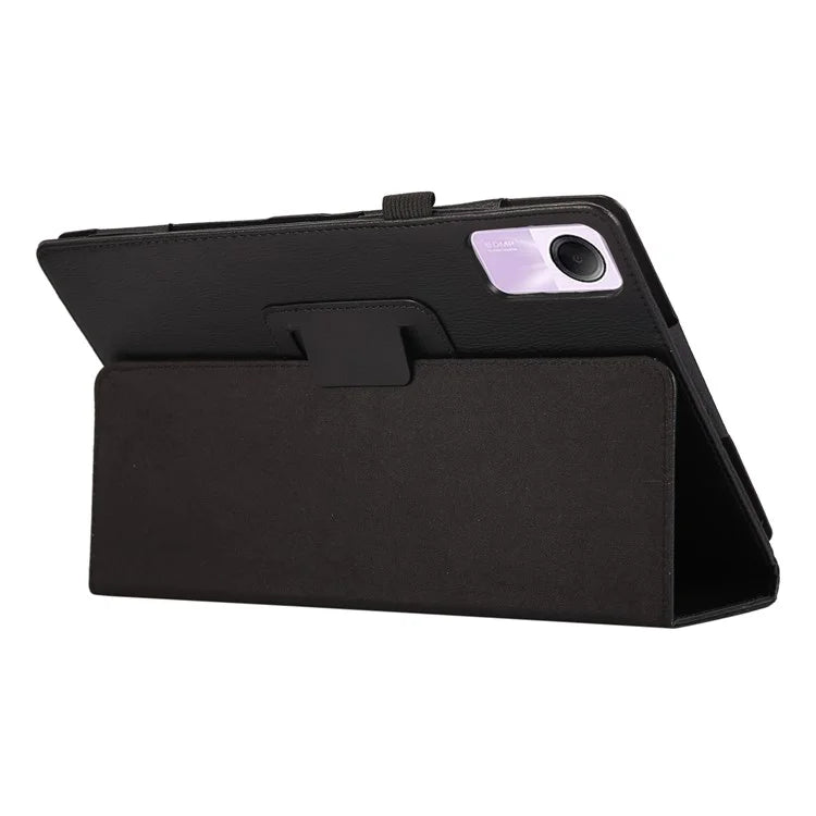 For Xiaomi Redmi Pad SE PU Leather Tablet Case Litchi Texture Bi-fold Stand Cover