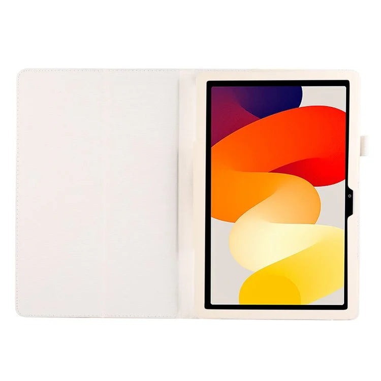 For Xiaomi Redmi Pad SE PU Leather Tablet Case Litchi Texture Bi-fold Stand Cover