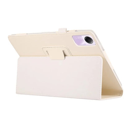 For Xiaomi Redmi Pad SE PU Leather Tablet Case Litchi Texture Bi-fold Stand Cover