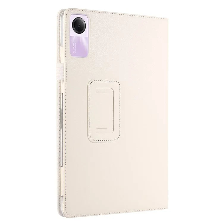 For Xiaomi Redmi Pad SE PU Leather Tablet Case Litchi Texture Bi-fold Stand Cover