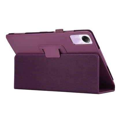For Xiaomi Redmi Pad SE PU Leather Tablet Case Litchi Texture Bi-fold Stand Cover