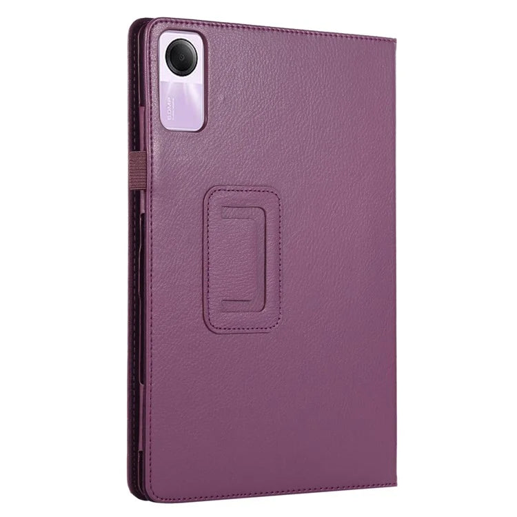 For Xiaomi Redmi Pad SE PU Leather Tablet Case Litchi Texture Bi-fold Stand Cover