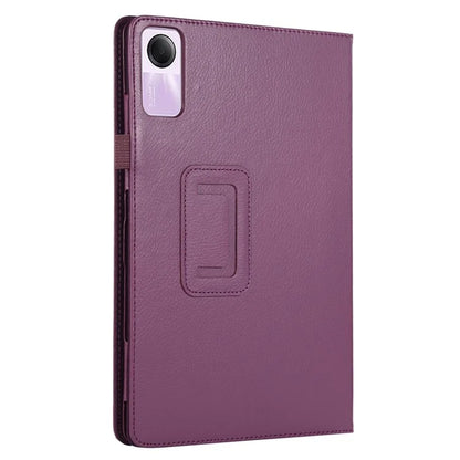 For Xiaomi Redmi Pad SE PU Leather Tablet Case Litchi Texture Bi-fold Stand Cover