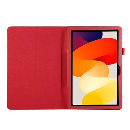 For Xiaomi Redmi Pad SE PU Leather Tablet Case Litchi Texture Bi-fold Stand Cover